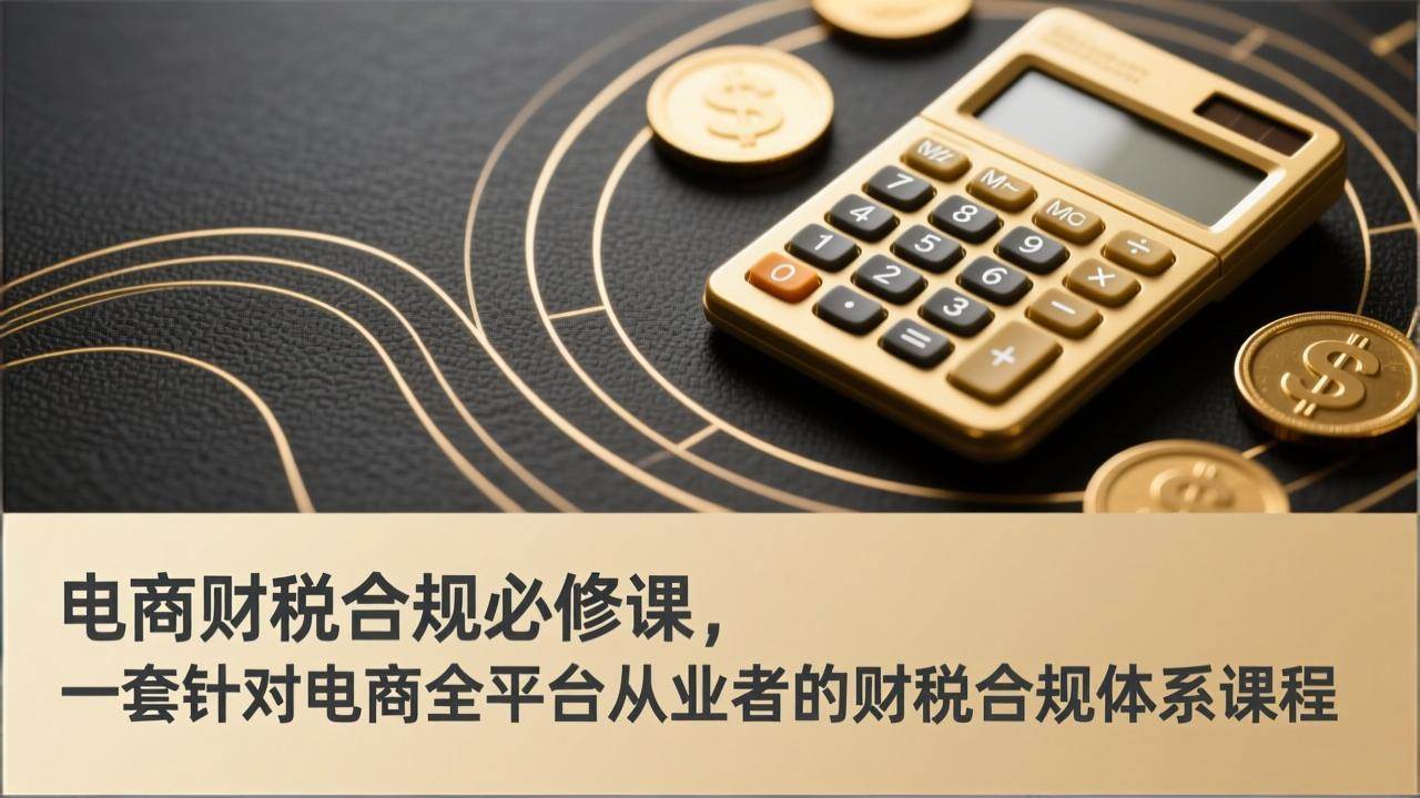 (17359期)电商财税合规必修课,是一套针对电商全平台从业者的财税合规体系课程-站源网
