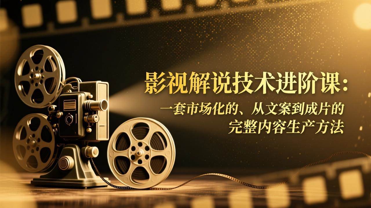 （17185期）影视解说技术进阶课：一套市场化的、从文案到成片的完整内容生产方法-站源网