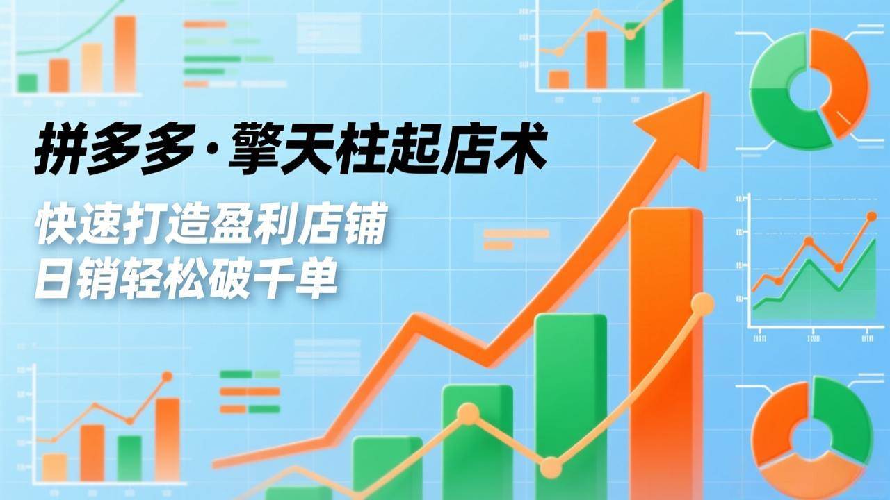 （17312期）拼多多·擎天柱起店术，爆流布局、利润起飞、不断流，快速打造盈利店铺，日销破千单（更新）-站源网