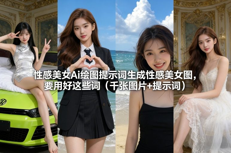 性感美女Ai绘图提示词生成性感美女图，要用好这些词（千张图片+提示词）-站源网