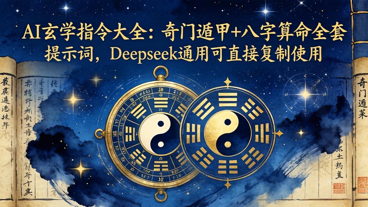 AI玄学指令大全：奇门遁甲+八字算命全套提示词，Deepseek通用可直接复制使用-站源网