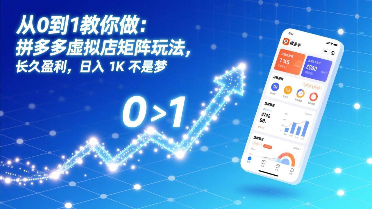 （17205期）从0到1教你做：拼多多虚拟店矩阵玩法，长久盈利，日入 1K 不是梦-站源网