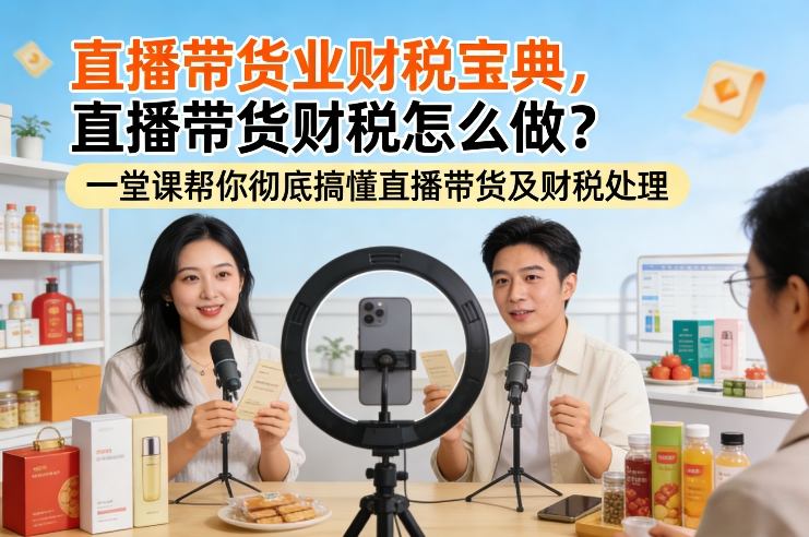 直播带货业财税宝典,直播带货财税怎么做?一堂课帮你彻底搞懂直播带货及财税处理-站源网
