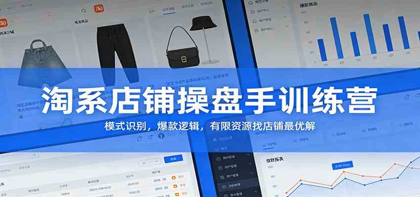 淘系店铺操盘手训练营：模式识别，爆款逻辑，有限资源找店铺最优解-站源网