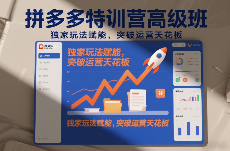 拼多多特训营高阶班，独家玩法赋能，突破运营天花板(更新26年4月18日)-站源网