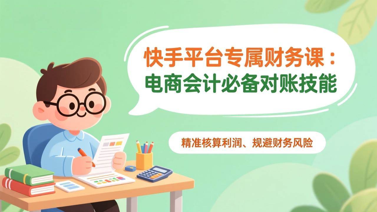 （17167期）快手平台专属财务课：电商会计必备对账技能，精准核算利润、规避财务风险-站源网