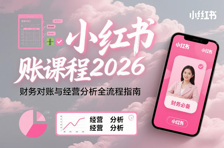 小红书对账课程2026,财务对账与经营分析全流程指南-站源网