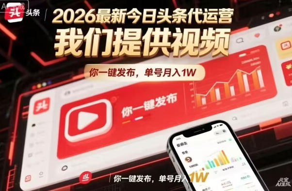 今日头条躺賺模式，你9我1，操作简单，一键发布，单机日入数百，长期合作【揭秘】-站源网