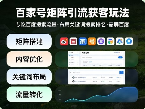 百家号矩阵引流获客玩法,专吃百度搜索流量,布局关键词搜索排名,霸屏百度-站源网