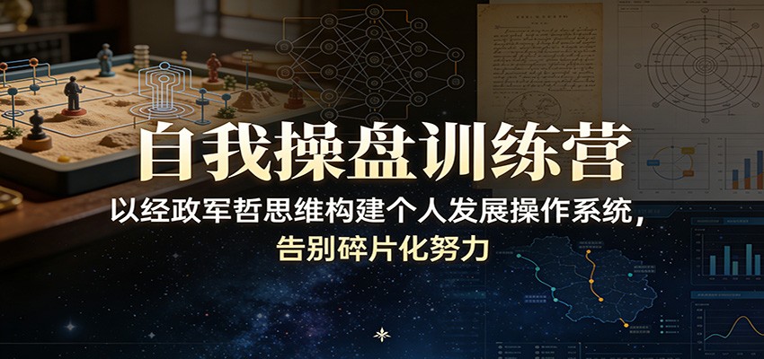 自我操盘训练营：以经政军哲思维构建个人发展操作系统，告别碎片化努力-站源网