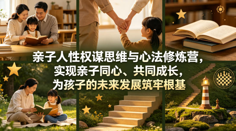 亲子人性权谋思维与心法修炼营，实现亲子同心、共同成长，为孩子的未来发展筑牢根基【音频】-站源网