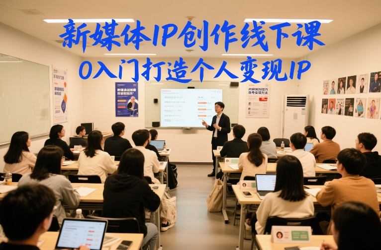 新媒体IP创作线下课，0入门打造个人变现IP-站源网
