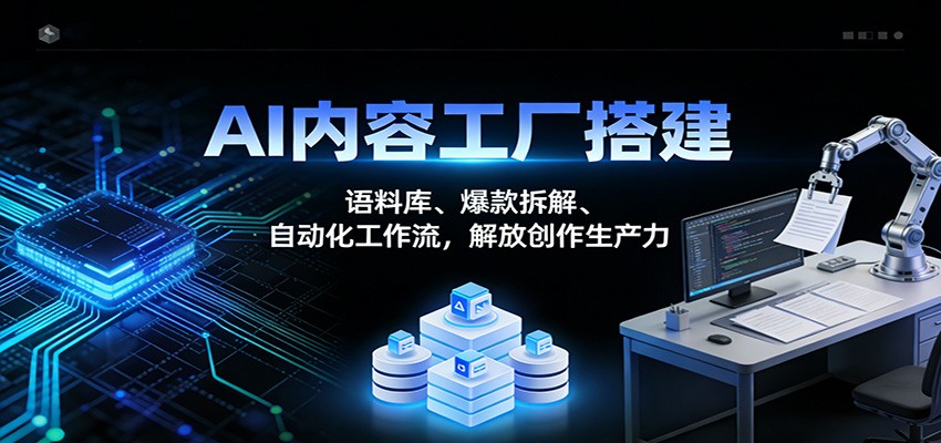 AI内容工厂搭建：语料库、爆款拆解、自动化工作流，解放创作生产力-站源网