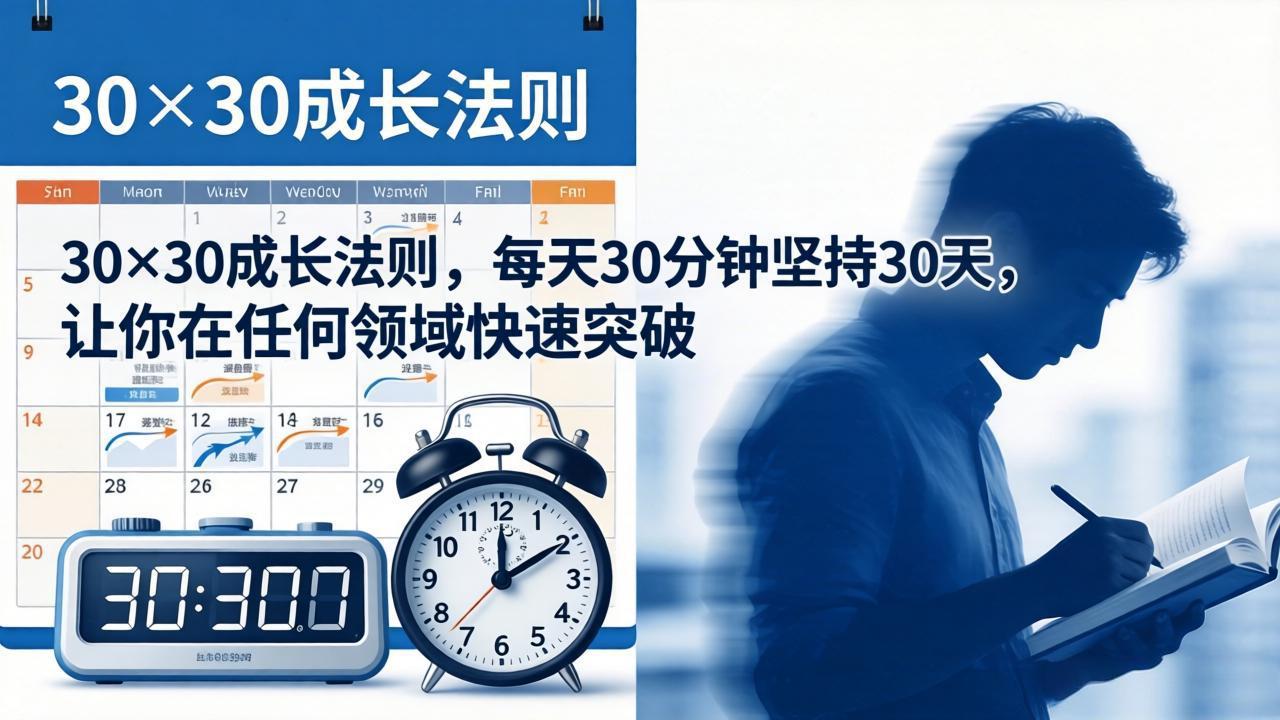 付费文章：30×30成长法则，每天30分钟坚持30天，让你在任何领域快速突破-站源网