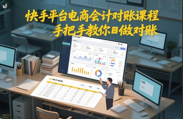 快手平台电商会计对账课程，手把手教你做对账-站源网
