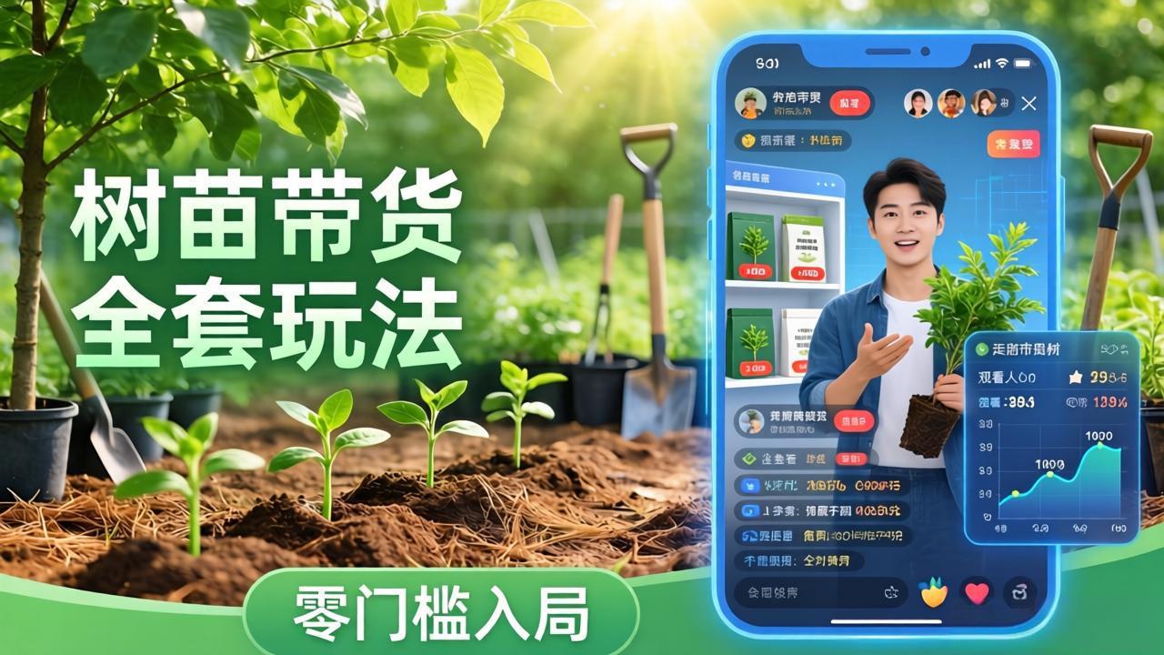 视频号AI树苗带货全套玩法:零门槛入局,掌握豆包、千问等AI工具制作树苗视频的全套流程-站源网
