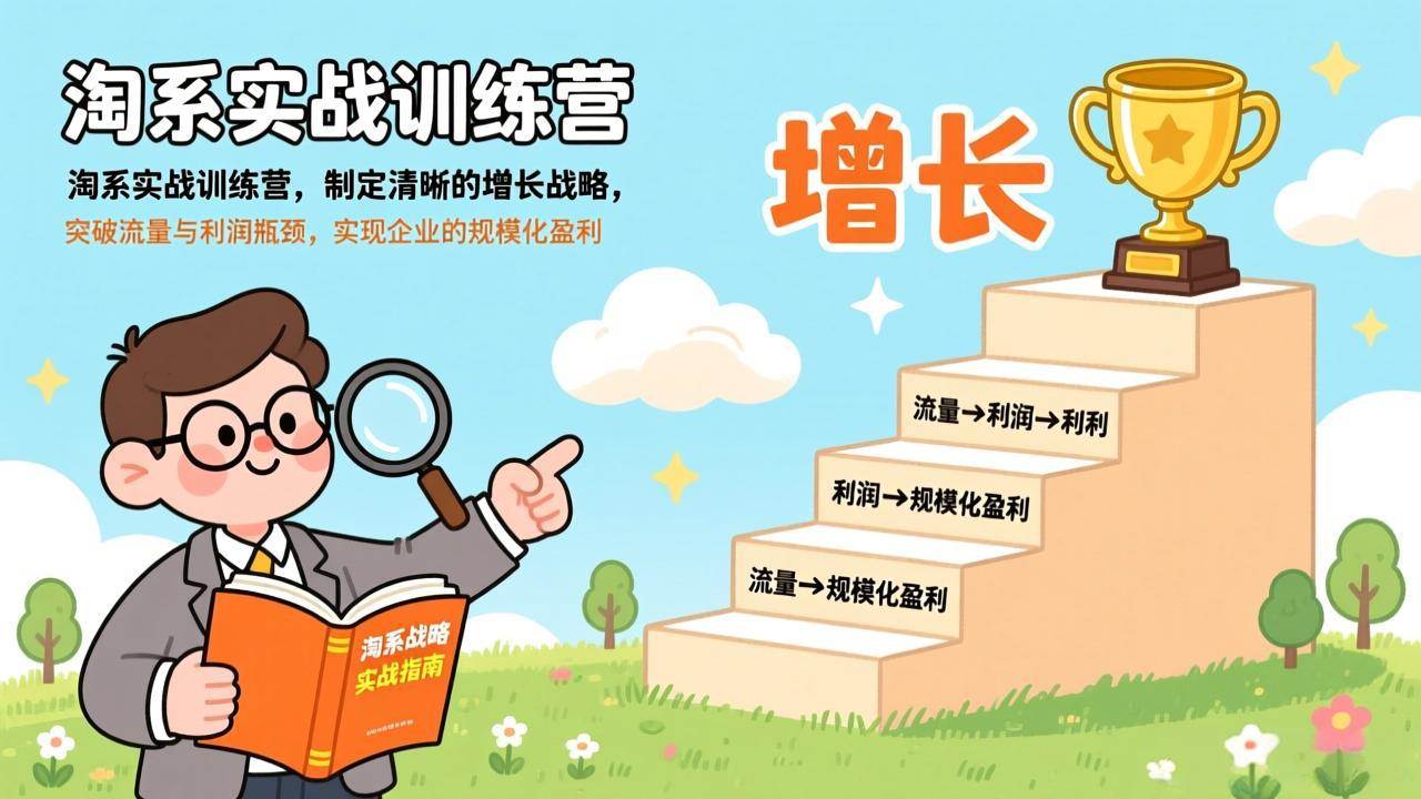 （17278期）淘系实战训练营，制定清晰的增长战略，突破流量与利润瓶颈，实现企业的规模化盈利-站源网