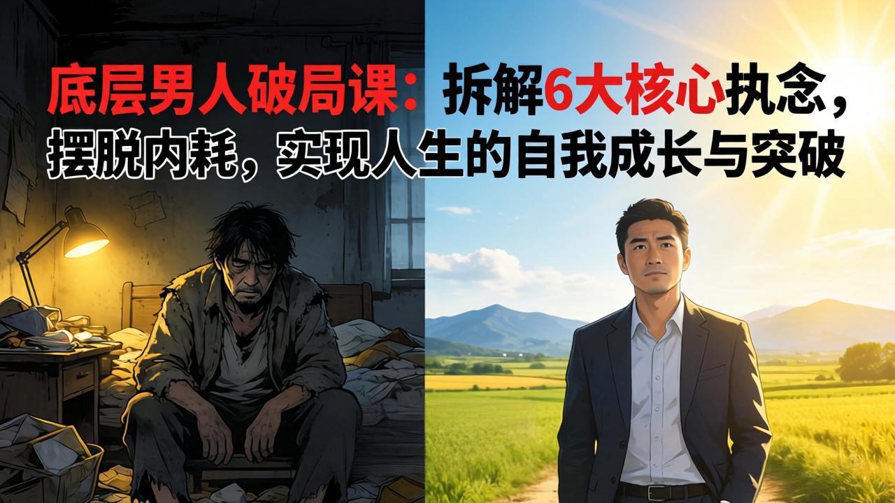 付费文章:底层男人破局课:拆解 6 大核心执念,摆脱内耗,实现人生的自我成长与突破-站源网