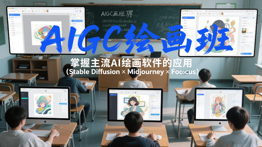 AIGC绘画班，掌握主流Ai绘画软件的应用（Stable Diffusion x Midjourney x Fooocus）-站源网