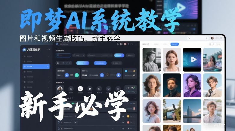 即梦AI系统教学，图片和视频生成技巧，新手必学-站源网