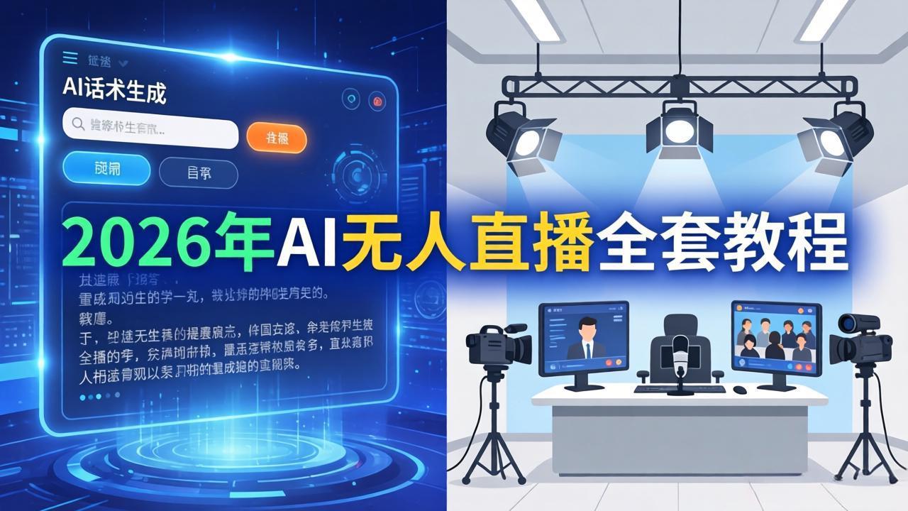 2026年AI无人直播全套教程：OBS安装+软件配置+直播间搭建+话术生成+一键开播实操-站源网