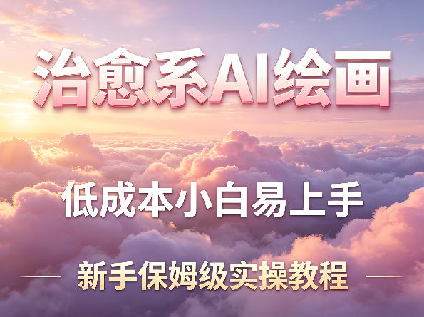 治愈系AI绘画提示词项目，低成本小白易上手，每天10分钟，新手保姆级实操教程-站源网