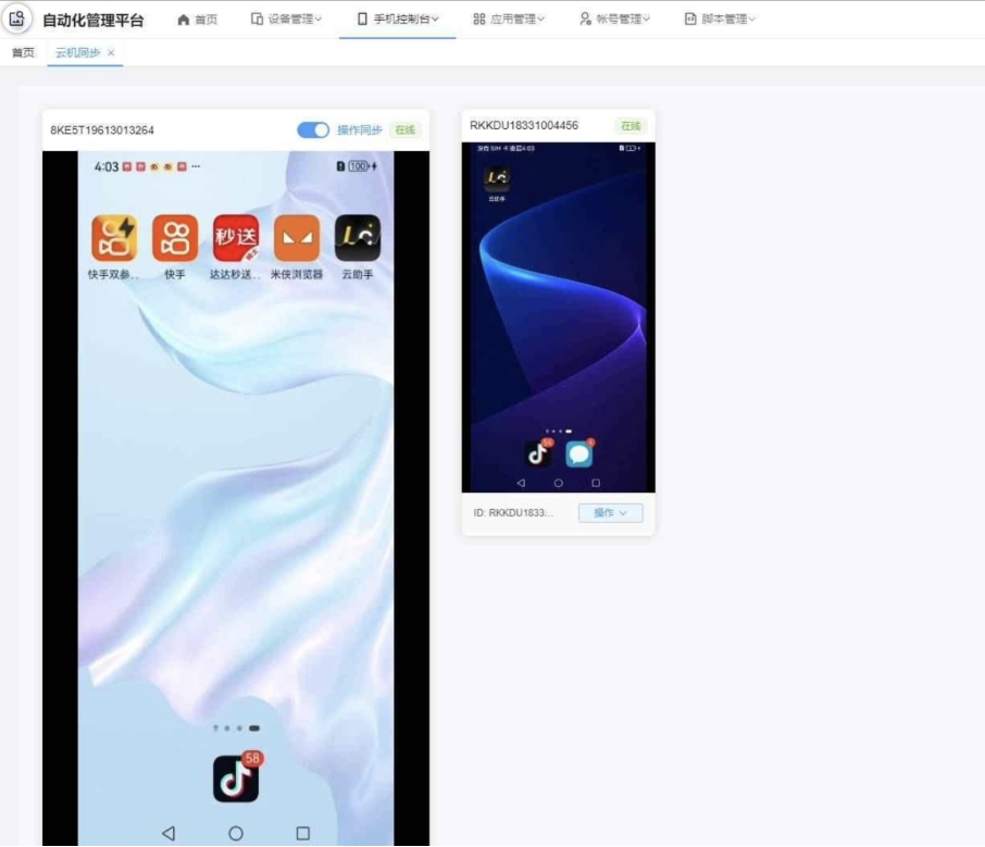 云手机群控系统源码 云手机多开群控 自动化管理程序源码-站源网