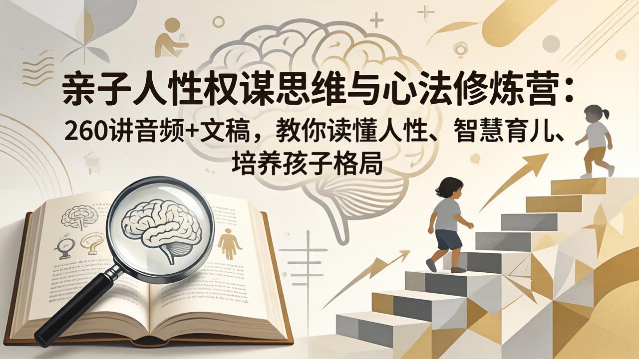 亲子人性权谋思维与心法修炼营：260讲音频+文稿，教你读懂人性、智慧育儿、培养孩子格局-站源网