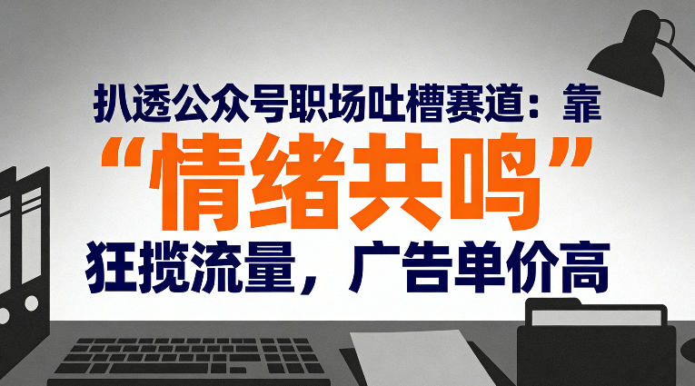 扒透公众号职场吐槽赛道：靠“情绪共鸣”狂揽流量，广告单价高-站源网