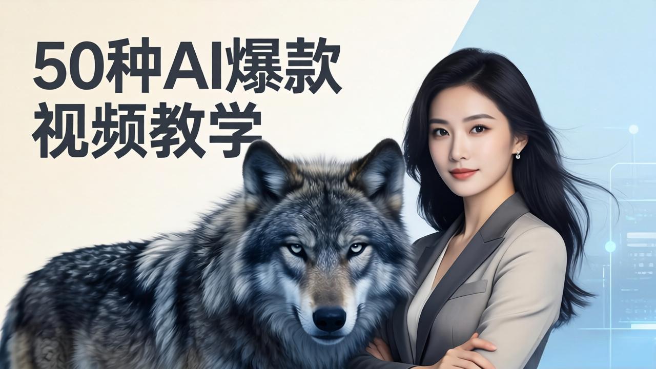 50种AI爆款视频教学：影视级古诗词+治愈萌宠+山海经蛟龙，高阶宝典商业落地-站源网