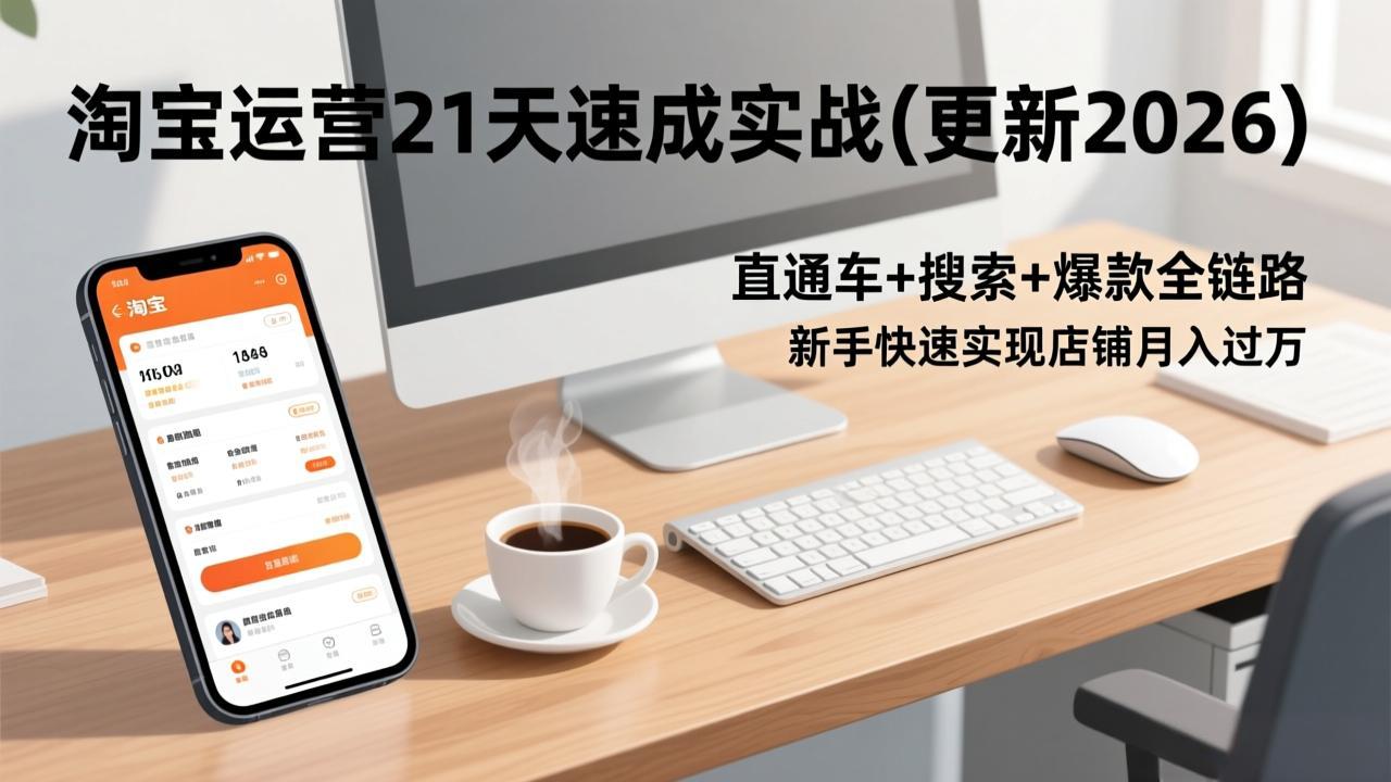 淘宝运营21天速成实战(更新3月-站源网