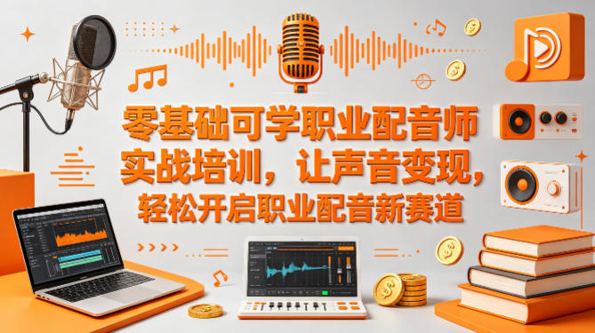 零基础可学职业配音师实战培训，让声音变现，轻松开启职业配音新赛道-站源网