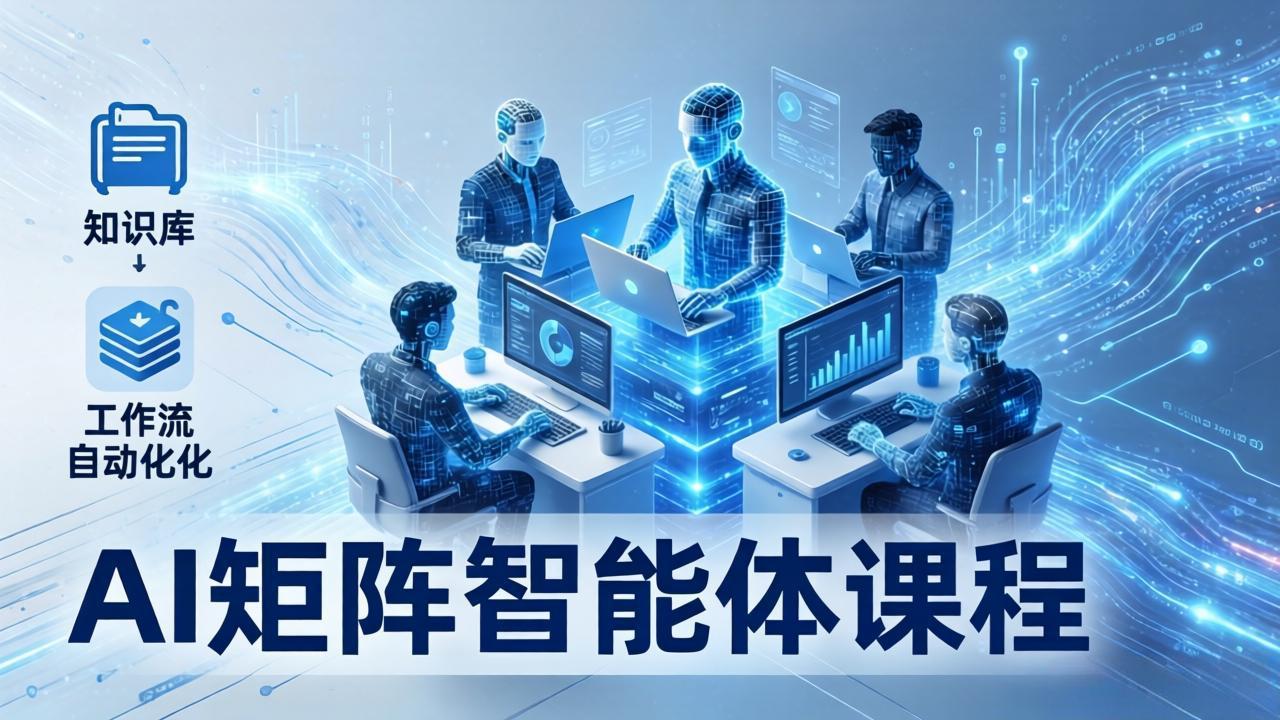 AI矩阵智能体实战：100个数字员工批量生产内容，文本知识库+工作流自动化全搞定-站源网