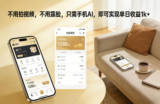 不用拍视频，不用露脸，只需手机AI，即可实现单日收益1k+【揭秘】-站源网