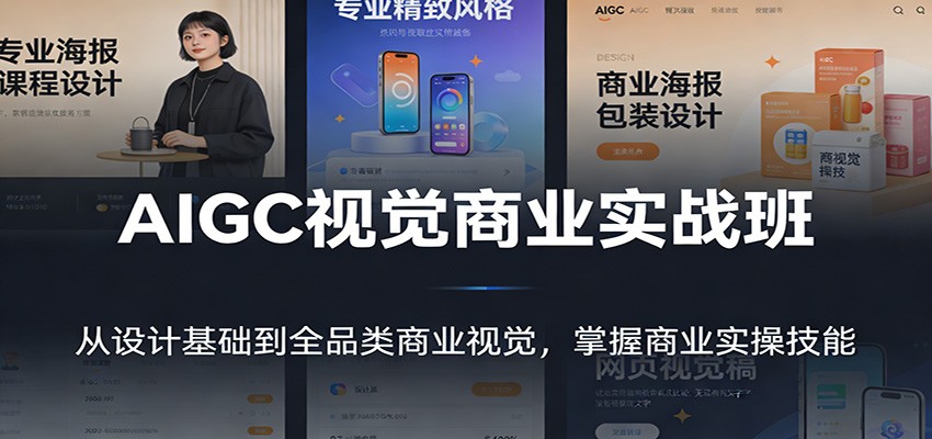 AIGC视觉商业实战班：从设计基础到全品类商业视觉，掌握商业实操技能-站源网