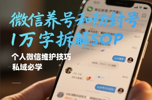 微信养号和防封号1万字拆解SOP，个人微信维护技巧，私域必学【文档】-站源网