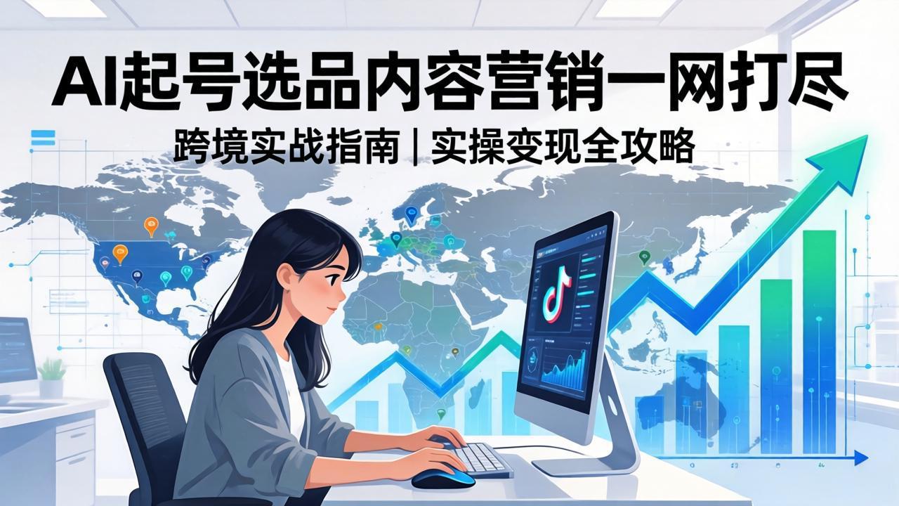 2026 TikTok 跨境AI实操：从零基础到变现全流程，AI起号选品内容营销一网打尽-站源网