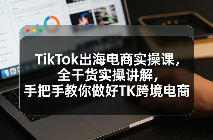 TikTok出海电商实操课，全干货实操讲解，手把手教你做好TK跨境电商-站源网