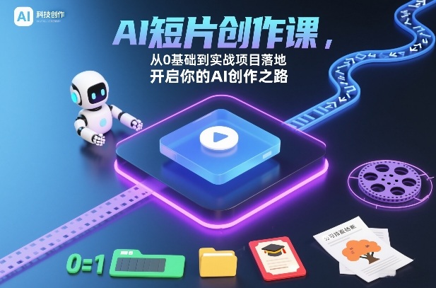 AI短片创作课，从0基础到实战项目落地，开启你的AI创作之路(更新0411)-站源网