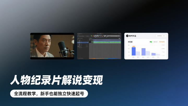 人物纪录片解说变现,全流程教学,新手也能独立快速起号-站源网