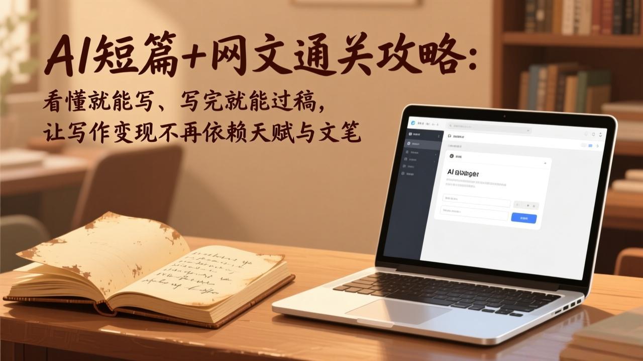 AI短篇+网文通关攻略-更新4月：看懂就能写、写完就能过稿，让写作变现不再依赖天赋与文笔-站源网