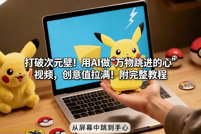 打破次元壁！用AI做【万物跳进手心】视频，创意值拉满！附完整教程-站源网