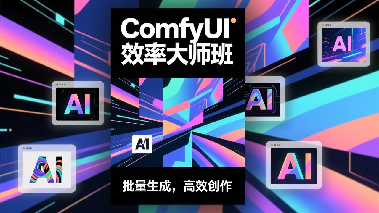 （17107期）ComfyUI效率大师班：工作流搭建，批量生成，将个人AI出图效率提升5-10倍，月接单收入1-3万-站源网