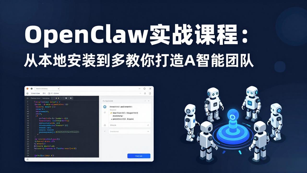 OpenClaw实战课程：从本地安装到多Agent协同，手把手教你打造AI智能团队-站源网