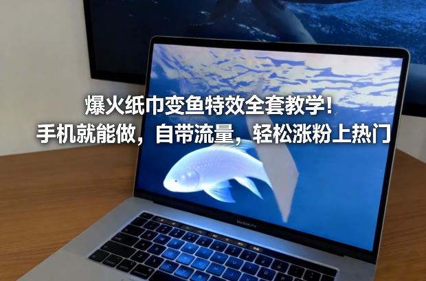 爆火纸巾变鱼特效全套教学！手机就能做，自带流量，轻松涨粉上热门-站源网