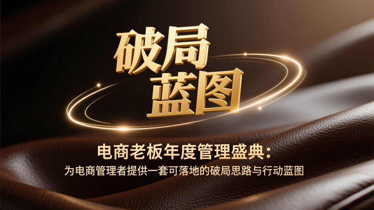 （17374期）电商老板年度管理盛典：为电商管理者提供一套可落地的破局思路与行动蓝图-站源网