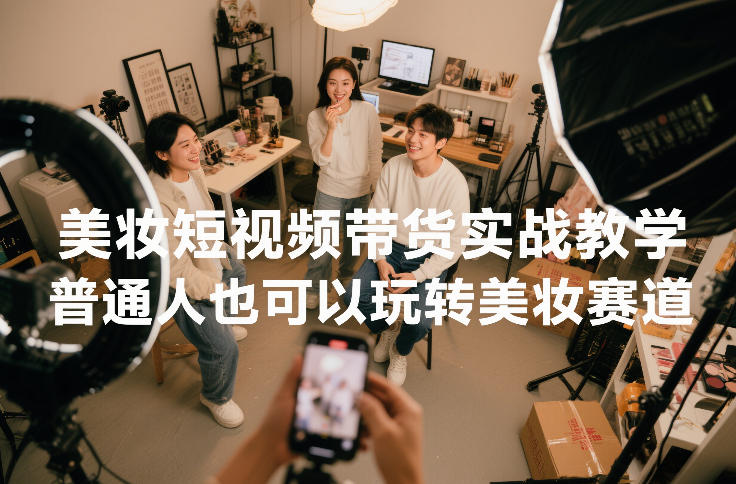 美妆短视频带货实战教学,普通人也可以玩转美妆赛道-站源网