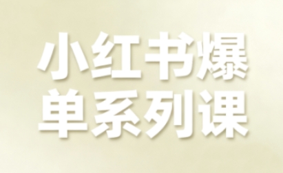 小红书爆单系列课，聚焦小红书电商全链路增长(更新)-站源网