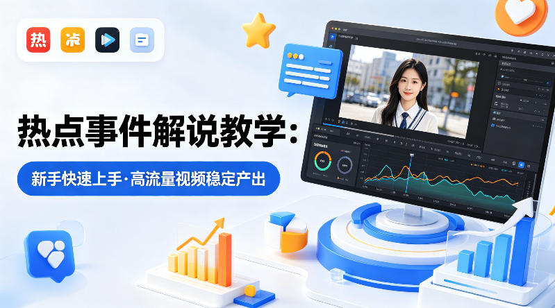 某大V的热点事件解说教学，新手也能快速上手，稳定产出高流量解说视频-站源网