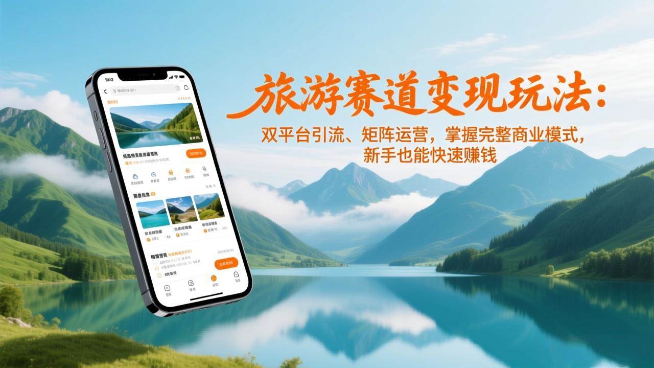 （17153期）旅游赛道变现玩法：双平台引流、矩阵运营，掌握完整商业模式，新手也能快速赚钱-站源网